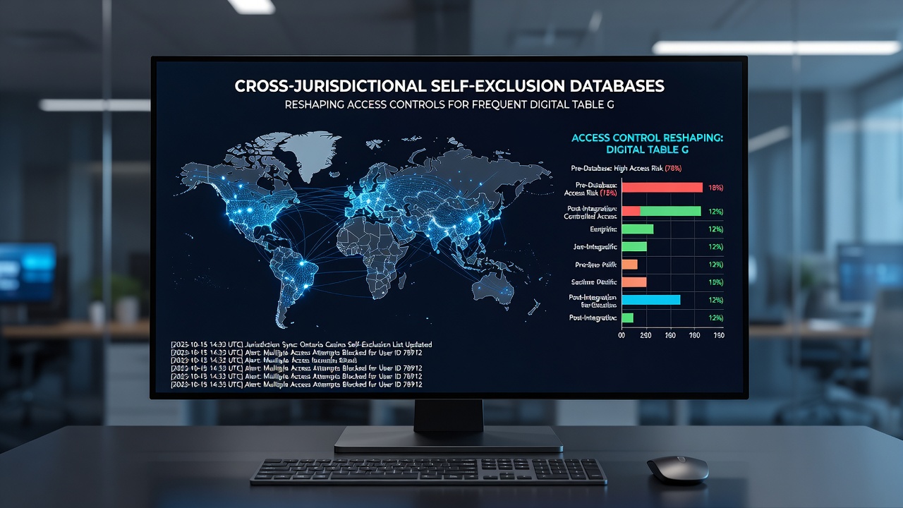 Digital table game interface with integrated self-exclusion verification prompt