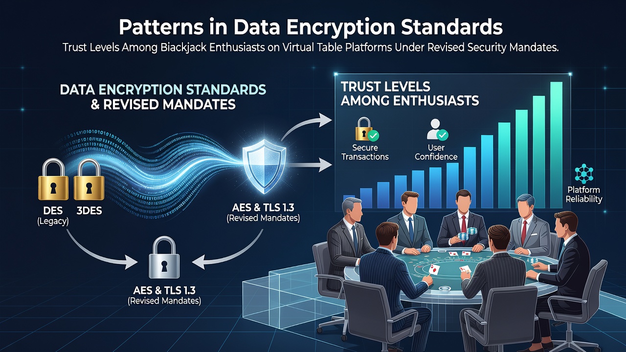 Virtual blackjack table interface showing encrypted data streams and security indicators on a digital platform